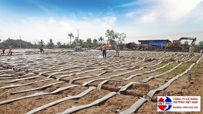 Xử lý nền đất yếu bằng bấc thấm